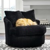 image:imageSignature Design by Ashley Gramwell Swivel Barrel Accent Chair Onyx BlackBlack