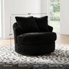 image:imageSignature Design by Ashley Gramwell Swivel Barrel Accent Chair Onyx BlackBlack