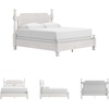 image:imageSignature Design by Ashley Greddinton Queen Poster Bed Antique WhiteKing Poster Bed