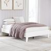 image:imageSignature Design by Ashley Hallityn Casual Full Platform Bed Low Profile Foundation or Box Spring Not Needed Engineered Wood and Decorative Laminate Matte White