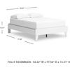 image:imageSignature Design by Ashley Hallityn Casual Full Platform Bed Low Profile Foundation or Box Spring Not Needed Engineered Wood and Decorative Laminate Matte White
