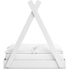 image:imageSignature Design by Ashley Hallityn Casual Full Tent Bed Kids Teepee Bed Frame Foundation or Box Spring Not Needed Montessori Inspired Sleep Space Matte WhiteMatte White