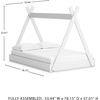 image:imageSignature Design by Ashley Hallityn Casual Full Tent Bed Kids Teepee Bed Frame Foundation or Box Spring Not Needed Montessori Inspired Sleep Space Matte WhiteMatte White