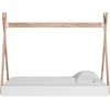 image:imageSignature Design by Ashley Hallityn Casual Full Tent Bed Kids Teepee Bed Frame Foundation or Box Spring Not Needed Montessori Inspired Sleep Space Matte WhiteWhiteNatural