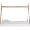 image:imageSignature Design by Ashley Hallityn Casual Full Tent Bed Kids Teepee Bed Frame Foundation or Box Spring Not Needed Montessori Inspired Sleep Space Matte WhiteWhiteNatural