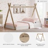 image:imageSignature Design by Ashley Hallityn Casual Full Tent Bed Kids Teepee Bed Frame Foundation or Box Spring Not Needed Montessori Inspired Sleep Space Matte WhiteWhiteNatural