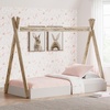 image:imageSignature Design by Ashley Hallityn Casual Full Tent Bed Kids Teepee Bed Frame Foundation or Box Spring Not Needed Montessori Inspired Sleep Space Matte WhiteWhiteNatural