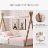 image:imageSignature Design by Ashley Hallityn Casual Full Tent Bed Kids Teepee Bed Frame Foundation or Box Spring Not Needed Montessori Inspired Sleep Space Matte WhiteWhiteNatural