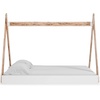 image:imageSignature Design by Ashley Hallityn Casual Full Tent Bed Kids Teepee Bed Frame Foundation or Box Spring Not Needed Montessori Inspired Sleep Space Matte WhiteWhiteNatural
