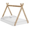 image:imageSignature Design by Ashley Hallityn Casual Full Tent Bed Kids Teepee Bed Frame Foundation or Box Spring Not Needed Montessori Inspired Sleep Space Matte WhiteWhiteNatural