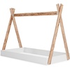 image:imageSignature Design by Ashley Hallityn Casual Full Tent Bed Kids Teepee Bed Frame Foundation or Box Spring Not Needed Montessori Inspired Sleep Space Matte WhiteWhiteNatural