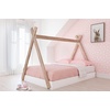 image:imageSignature Design by Ashley Hallityn Casual Full Tent Bed Kids Teepee Bed Frame Foundation or Box Spring Not Needed Montessori Inspired Sleep Space Matte WhiteWhiteNatural