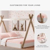 image:imageSignature Design by Ashley Hallityn Casual Full Tent Bed Kids Teepee Bed Frame Foundation or Box Spring Not Needed Montessori Inspired Sleep Space Matte WhiteWhiteNatural
