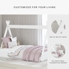 image:imageSignature Design by Ashley Hallityn Casual Full Tent Bed Kids Teepee Bed Frame Foundation or Box Spring Not Needed Montessori Inspired Sleep Space Matte WhiteMatte White