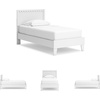 image:imageSignature Design by Ashley Hallityn Casual Full Tent Bed Kids Teepee Bed Frame Foundation or Box Spring Not Needed Montessori Inspired Sleep Space Matte WhiteWhite