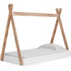 image:imageSignature Design by Ashley Hallityn Casual Full Tent Bed Kids Teepee Bed Frame Foundation or Box Spring Not Needed Montessori Inspired Sleep Space Matte WhiteWhiteNatural