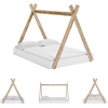 image:imageSignature Design by Ashley Hallityn Casual Full Tent Bed Kids Teepee Bed Frame Foundation or Box Spring Not Needed Montessori Inspired Sleep Space Matte WhiteWhiteNatural