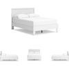 image:imageSignature Design by Ashley Hallityn Casual Full Tent Bed Kids Teepee Bed Frame Foundation or Box Spring Not Needed Montessori Inspired Sleep Space Matte WhiteWhite