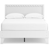 image:imageSignature Design by Ashley Hallityn Casual Full Tent Bed Kids Teepee Bed Frame Foundation or Box Spring Not Needed Montessori Inspired Sleep Space Matte WhiteWhite