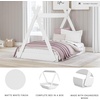 image:imageSignature Design by Ashley Hallityn Casual Full Tent Bed Kids Teepee Bed Frame Foundation or Box Spring Not Needed Montessori Inspired Sleep Space Matte WhiteMatte White