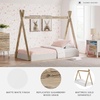 image:imageSignature Design by Ashley Hallityn Casual Full Tent Bed Kids Teepee Bed Frame Foundation or Box Spring Not Needed Montessori Inspired Sleep Space Matte WhiteWhiteNatural