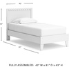 image:imageSignature Design by Ashley Hallityn Casual Full Tent Bed Kids Teepee Bed Frame Foundation or Box Spring Not Needed Montessori Inspired Sleep Space Matte WhiteWhite