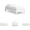 image:imageSignature Design by Ashley Hallityn Casual Twin Platform Bed Foundation or Box Spring Not Needed Low Profile Frame for Youth Bedrooms Matte White