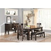 image:imageSignature Design by Ashley Hammis Rake Back Dining Room Chair Set of 2 Dark Brown Haddigan Traditional Upholstered Dining Room Bench Dark Brown