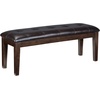 image:imageSignature Design by Ashley Hammis Rake Back Dining Room Chair Set of 2 Dark Brown Haddigan Traditional Upholstered Dining Room Bench Dark Brown