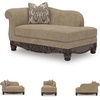 image:imageSignature Design by Ashley Havenworth Classic Anti Sag RightArm Facing Corner Chaise with Reversible Seat Cushion and 1 Accent Pillows Beige amp Dark Brown