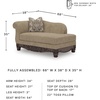 image:imageSignature Design by Ashley Havenworth Classic Anti Sag RightArm Facing Corner Chaise with Reversible Seat Cushion and 1 Accent Pillows Beige amp Dark Brown