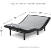 image:imageSignature Design by Ashley HeadFoot ModelGood Adjustable Base with Wireless Backlit Remote Control USB Power Ports amp Adjustable Legs Queen