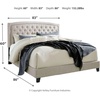image:imageSignature Design by Ashley Jerary Farmhouse ButtonTufted Upholstered Platform Bed King Light Gray