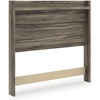 image:imageSignature Design by Ashley Jusika Farmhouse Panel Headboard with LED Light and Shelf Full Dark BrownFull