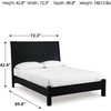 image:imageSignature Design by Ashley Kids Full Platform Bed Frame Matte BlackBlack