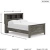 image:imageSignature Design by Ashley Kids Twin Panel Bed Frame Rustic Warm GrayFull Bookcase Panel Bed