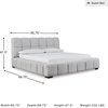 image:imageSignature Design by Ashley King Upholstered Bed Frame Light GrayKing