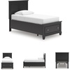 image:imageSignature Design by Ashley King Wood Panel Bed Hardwood Solids and MDFBlack