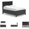 image:imageSignature Design by Ashley King Wood Panel Bed Hardwood Solids and MDFBlack