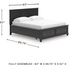image:imageSignature Design by Ashley King Wood Panel Bed Hardwood Solids and MDFBlack