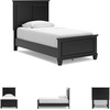 image:imageSignature Design by Ashley King Wood Panel Bed Hardwood Solids and MDFBlack