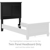 image:imageSignature Design by Ashley King Wood Panel Bed Hardwood Solids and MDFJet Black