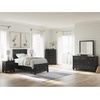 image:imageSignature Design by Ashley King Wood Panel Bed Hardwood Solids and MDFJet Black
