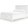 image:imageSignature Design by Ashley King Wood Panel Bed Hardwood Solids and MDFWhite
