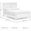 image:imageSignature Design by Ashley King Wood Panel Bed Hardwood Solids and MDFWhite