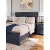 image:imageSignature Design by Ashley Landocken Twin Panel Headboard Slate BlueQueen