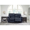 image:imageSignature Design by Ashley Leather Power Rocker Recliner Chair Ocean BlueBlue