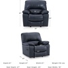 image:imageSignature Design by Ashley Leather Power Rocker Recliner Chair Ocean BlueBlue