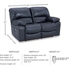 image:imageSignature Design by Ashley Leather Power Rocker Recliner Chair Ocean BlueBlue