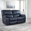 image:imageSignature Design by Ashley Leather Power Rocker Recliner Chair Ocean BlueBlue